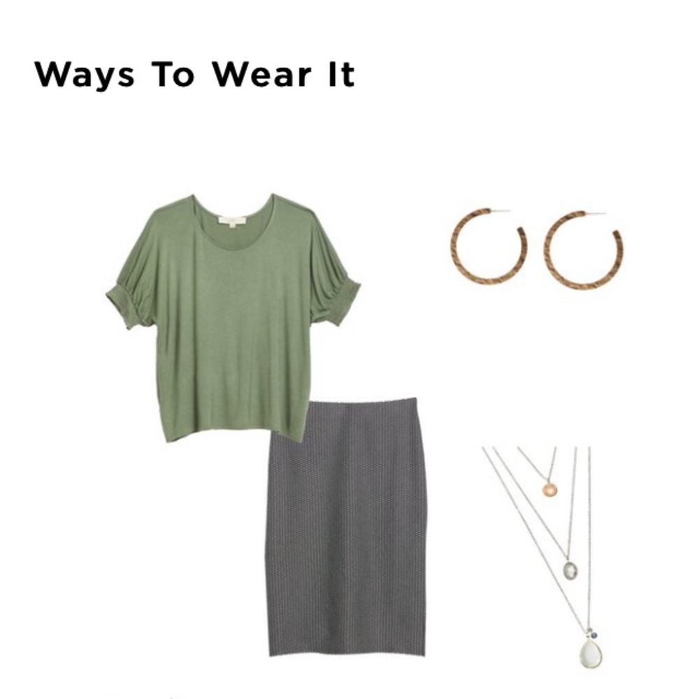 LOFT Smocked Cuff Tee - Picture 6 of 8